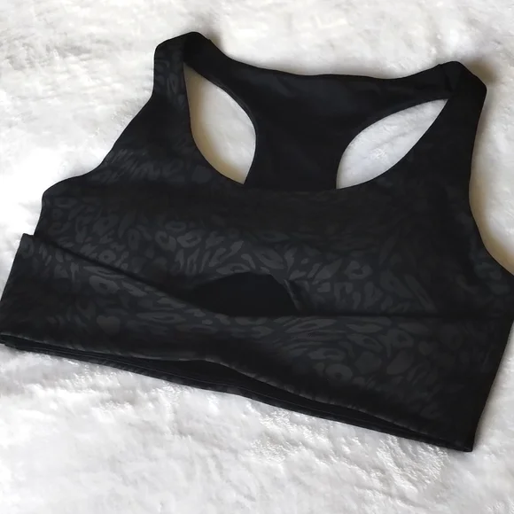 Ryderwear NWOT Rotation Black Leopard Sports Bra Large - Picture 4 of 10